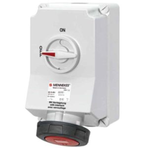 Wanddose DUO,63A4p6h400V,IP67, Mennekes 5110A