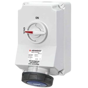 Wanddose DUO,63A5p9h230V,IP67, Mennekes 5112A