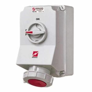 Wanddose, 63A5p6h400V, DUO, IP67, Mennekes 5113A