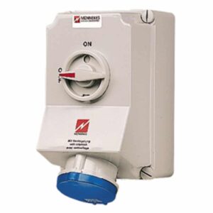 Wanddose DUO,63A4p9h230V,IP44, Mennekes 5955A
