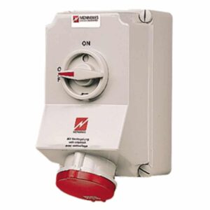 Wanddose DUO,63A4p6h400V,IP44, Mennekes 5956A