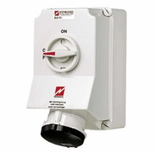 Wanddose DUO,63A5p5h600-690V,IP44, Mennekes 6262A