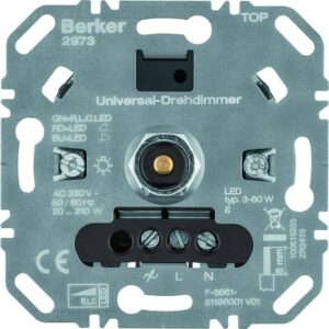 Uni-Drehdimmer (R, L, C, LED), Lichtst., Berker 2973