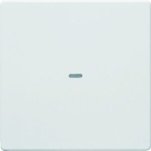 KNX Q.x Abdeckung 1fach mit klarer Linse, polarweiß samt, Berker 80960229