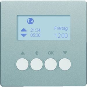 Jalousie-Schaltuhr Berker Q.1/Q.3 alu, samt, Berker 85741124
