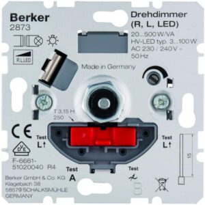 Drehdimmer NV mit Softrastung Hauselektronik, Berker 2873