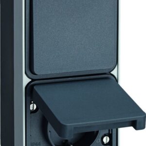 W.1 SSD+WWS Kombination Ap, grau/lichtgrau matt, Berker 47803525