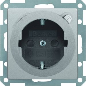 Q.x SSD mit FI-Schutzschalter, alu samt, Berker 47086084