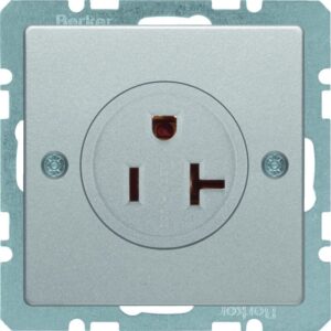 Q.x SSD mit Schutzkontakt Nema 20 USA/CANADA, alu samt, Berker 41686084