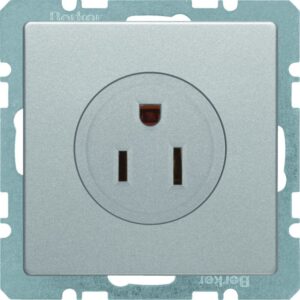 Q.x SSD mit Schutzkontakt USA/CANADA, alu samt, Berker 41666084