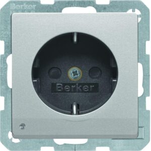Q.x SSD mit LED Ambientebeleuchtung, alu samt, Berker 41096084