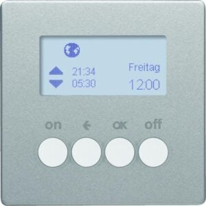 KNX-Funk Zeitschaltuhr quicklink Berker Q.1/Q.3 alu, samt, Berker 85745224