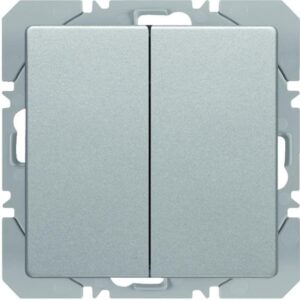 KNX-Funk Wandsender 2fach flach quicklink Berker Q.1/Q.3 alu, samt, Berker 85656224