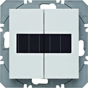 KNX-Funk Wandsender 2fach flach Solar quicklink Berker S.1/B.3/B.7 polarweiß, ma, Berker 85656188