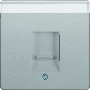 Q.x Zentralstück mit Staubschutzschieber für Module, alu samt, Berker 11706084