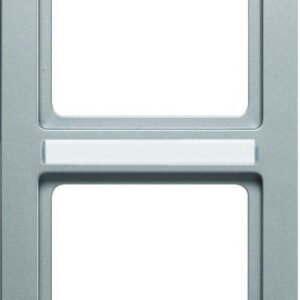 Rahmen Berker Q.1 mit Beschriftungsfeld alu, samt, Berker 10126014