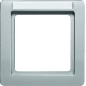 Rahmen mit Beschriftungsfeld Berker Q.1 alu, samt, Berker 10116014
