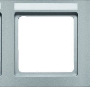 Q.3 Rahmen 3fach waagrecht mit Einsatz-Beschriftungsfeld, alu samt, Berker 10236094