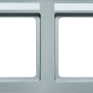 Q.3 Rahmen 2fach waagrecht mit Einsatz-Beschriftungsfeld, alu samt, Berker 10226094