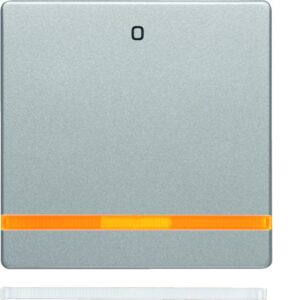Q.x Wippe mit oranger Linse und Aufdruck 0, alu samt, Berker 16246084