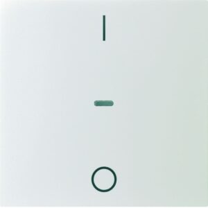 KNX S.1 Abdeckung für Tastsensor Modul mit I/O Symbol 1fach weiß glänzend, Berker 80962282