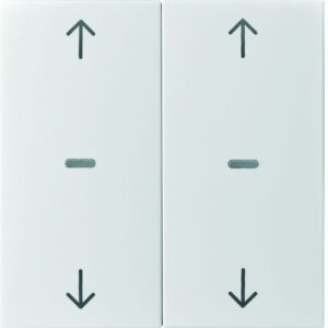 KNX S.1 Abdeckung für Tastsensor Modul mit Pfeile 2fach weiß glänzend, Berker 80961382