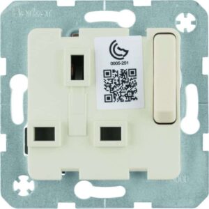 Steckdosen-Einsatz mit Schutzkontakt, British Standard abschaltbar Modul-Einsätz, Berker 53420212
