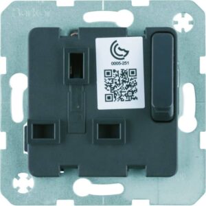 Steckdosen-Einsatz mit Schutzkontakt, British Standard abschaltbar Modul-Einsätz, Berker 53420216