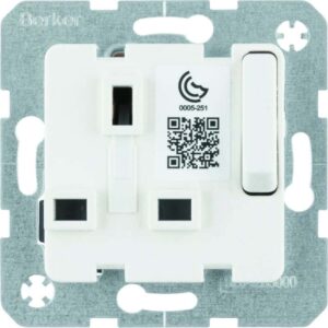 Steckdosen-Einsatz mit Schutzkontakt, British Standard abschaltbar Modul-Einsätz, Berker 53420219