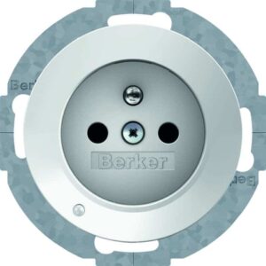 Steckdose mit Schutzkontaktstift und LED-Orientierungslicht Berker R.1/R.3 polar, Berker 6765102089