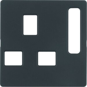 Zentralstück für Steckdosen, British Standard abschaltbar Berker Q.1/Q.3 anthraz, Berker 3313076086