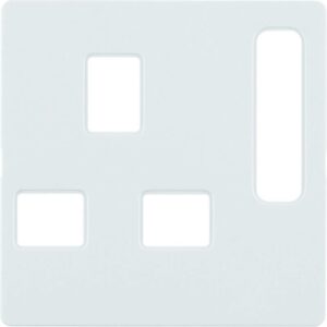 Zentralstück für Steckdosen, British Standard abschaltbar Berker Q.1/Q.3 polarwe, Berker 3313076089