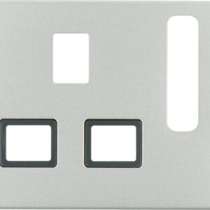 Zentralstück für Steckdosen, British Standard abschaltbar Berker K.5 Edelstahl R, Berker 3313077014