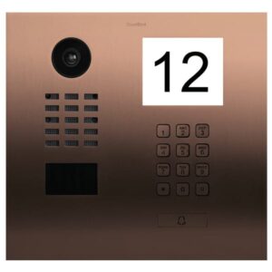 Frontblende für DoorBird D2101xKH, Edelstahl, gebürstet, PVD Beschichtung mit Bronze-Optik, DoorBird 423866676