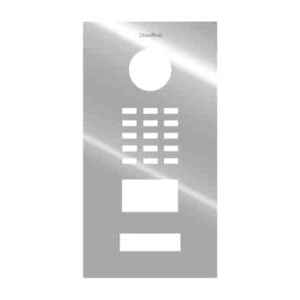 Frontblende für DoorBird D2101V, Edelstahl V4A, hochglanzpoliert, PVD Beschichtung mit Chrom-Optik, DoorBird 423861503