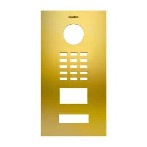 Frontblende für DoorBird D2101V, Edelstahl, gebürstet, PVD Beschichtung mit Gold-Optik, DoorBird 423861558