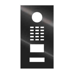 Frontblende für DoorBird D2101V, Edelstahl V4A, hochglanzpoliert, PVD Beschichtung mit Titan-Optik, DoorBird 423861541
