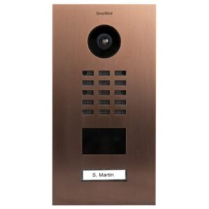 DoorBird IP Video Türstation D2101V, Echte Baubronze, 1 Ruftaste (Gehäuse für Aufputz-/ Unterputzmontage separat erhältlich), DoorBird 423869783