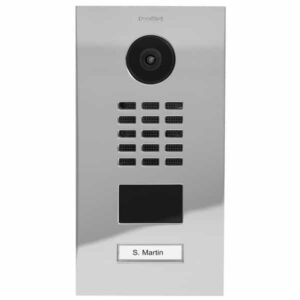 DoorBird IP Video Türstation D2101V, Edelstahl V4A, hochglanzpoliert, PVD Beschichtung mit Chrom-Optik, 1 Ruftaste (Gehäuse für Aufputz-/ Unterputzmontage separat erhältlich), DoorBird 423870147