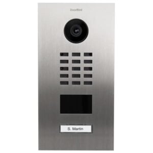 DoorBird IP Video Türstation D2101V, Edelstahl, pulverbeschichtet, seidenmatt, 1 Ruftaste (Gehäuse für Aufputz-/ Unterputzmontage separat erhältlich), RAL 101, DoorBird 423870192