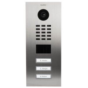 DoorBird IP Video Türstation D2103V, Edelstahl V2A, gebürstet, 3 Ruftasten (Gehäuse für Aufputz-/ Unterputzmontage separat erhältlich), DoorBird 423870727