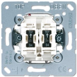 Wipp-Kontrollschalter, 10 AX, 250 V ~, Serie, 2 Glimmlampen JUNG 505KOU5