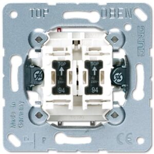 Wippschalter, 10 AX, 250 V ~, Serie, 2 Glimmlampen 94 JUNG 505U5
