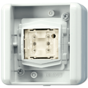 KNX Taster BA, 1 fach, Tasterstellung, Funktion: Schalten (Tasten), Dimmen, Status JUNG 8471.01LEDW