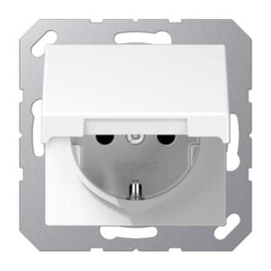 SCHUKO-Steckdose, 16 A 250 V ~, Klappdeckel JUNG A1520KLWW