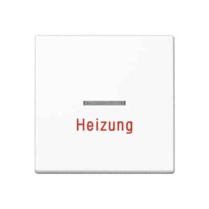 Wippe, Linse, Lichtleiter, Aufschrift Heizung, bruchsicher, für Wipp-Kontrollschalter, Tast-Kontrollschalter und beleuchtbare Taster JUNG A590BFHWW