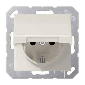 SCHUKO-Steckdose, 16 A 250 V ~, Klappdeckel, antibakteriell JUNG ABAS1520KL