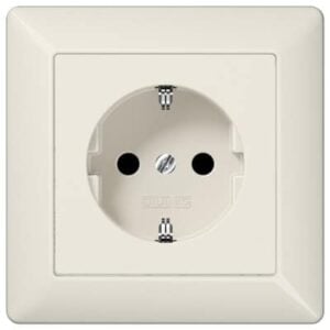 SCHUKO-Steckdose, 16 A 250 V ~, Berührungsschutz, volle Platte, 80,5 x 80,5 mm JUNG AS1520KI