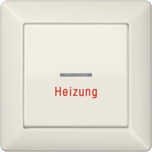 Wippe, Linse, Lichtleiter, Aufschrift Heizung, Zentralplatte, für Wipp-Kontrollschalter, Tast-Kontrollschalter und beleuchtbare Taster JUNG AS590H