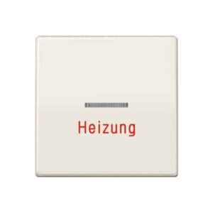 Wippe, Linse, Lichtleiter, Aufschrift Heizung, Zentralplatte, für Wipp-Kontrollschalter, Tast-Kontrollschalter und beleuchtbare Taster JUNG AS591H